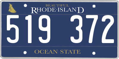 RI license plate 519372