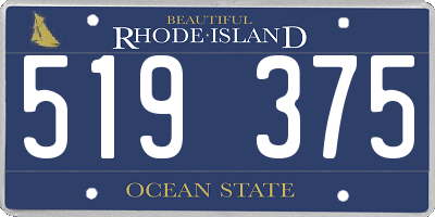 RI license plate 519375