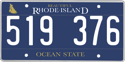 RI license plate 519376