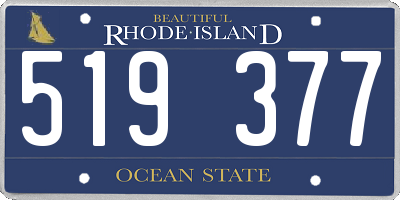 RI license plate 519377
