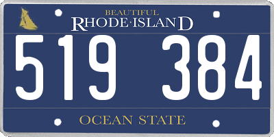 RI license plate 519384