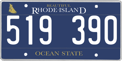 RI license plate 519390