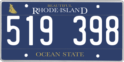 RI license plate 519398