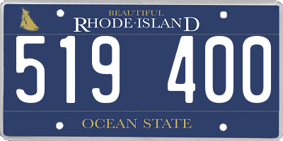 RI license plate 519400