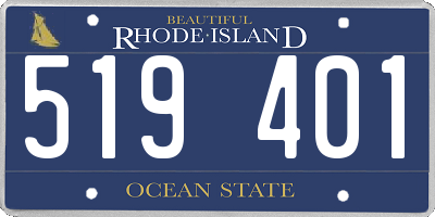 RI license plate 519401