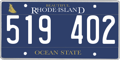 RI license plate 519402