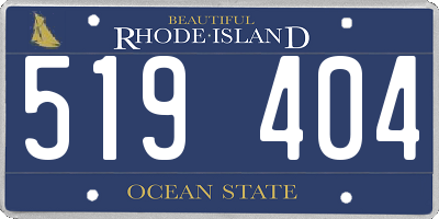 RI license plate 519404