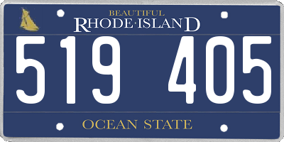 RI license plate 519405