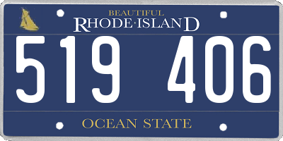 RI license plate 519406