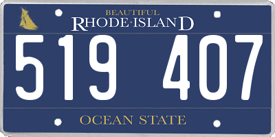 RI license plate 519407