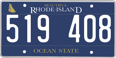 RI license plate 519408
