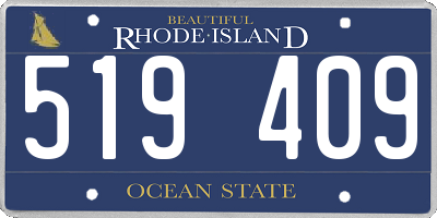 RI license plate 519409