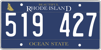 RI license plate 519427