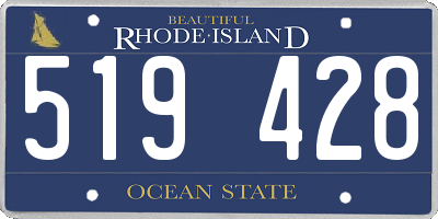 RI license plate 519428