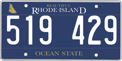 RI license plate 519429