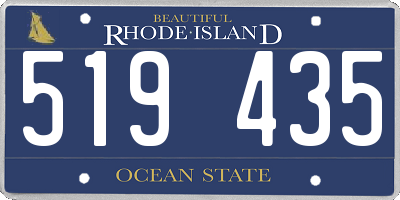 RI license plate 519435