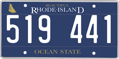 RI license plate 519441