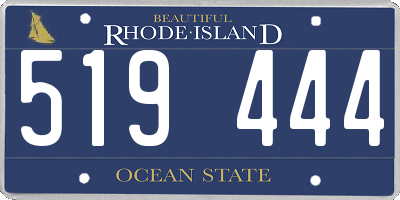 RI license plate 519444