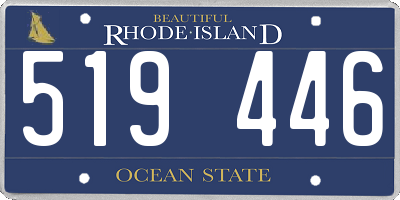 RI license plate 519446