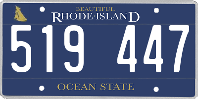 RI license plate 519447