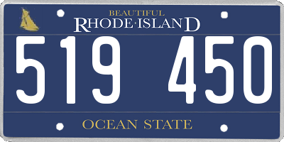 RI license plate 519450