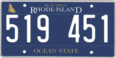 RI license plate 519451