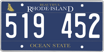 RI license plate 519452