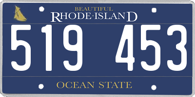 RI license plate 519453