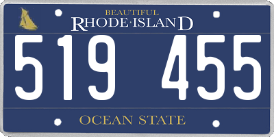 RI license plate 519455