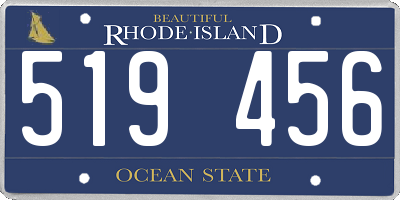 RI license plate 519456
