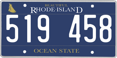 RI license plate 519458