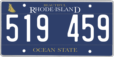 RI license plate 519459
