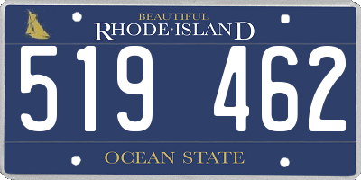 RI license plate 519462