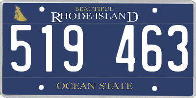 RI license plate 519463