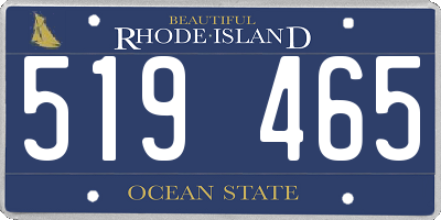 RI license plate 519465