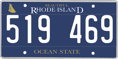 RI license plate 519469