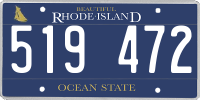 RI license plate 519472