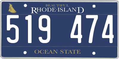 RI license plate 519474
