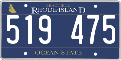 RI license plate 519475