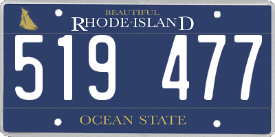 RI license plate 519477