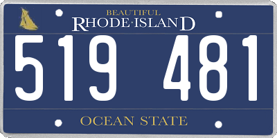 RI license plate 519481
