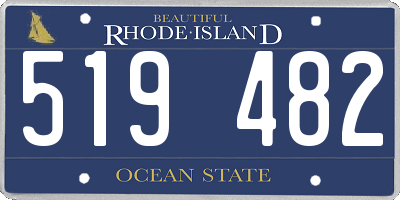 RI license plate 519482