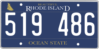 RI license plate 519486