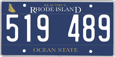 RI license plate 519489