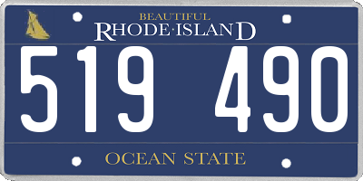 RI license plate 519490