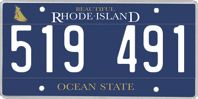 RI license plate 519491