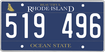 RI license plate 519496