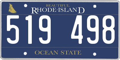 RI license plate 519498