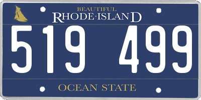 RI license plate 519499