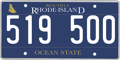 RI license plate 519500